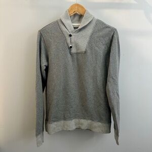 Bonobos Slim Fit Shawl Collar Pullover Sweater Men's Small - Heather Grey